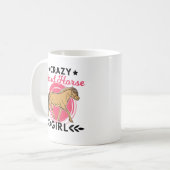 Crazy Fjord Horse Girl Kaffeetasse (Vorderseite Links)
