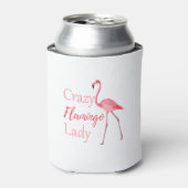 Crazy Flamingo Lady Funny Flamingo Dosenkühler (Kanne Vorderseite)