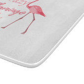 Crazy Flamingo Lady Funny Flamingo Schneidebrett (Ecke)