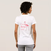Crazy Flamingo Lady Funny Flamingo T-Shirt (Schwarz voll)