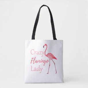 Crazy Flamingo Lady Funny Flamingo Tasche