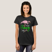Crazy Flamingo Lady Womens T-Shirt (Vorne ganz)