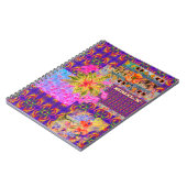 Crazy Floral Patchwork Lila Notizblock (Linke Seite)