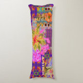 Crazy Floral Patchwork Lila Seitenschläferkissen (Vorderseite Vertikal)