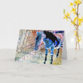 Crazy Foal Karte (Gelbe Blume)