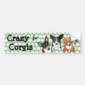 Crazy For Corgis Autoaufkleber (Vorne)