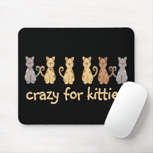 Crazy for Kätzchens Tshirts und Geschenke Mousepad (Mit Mouse)