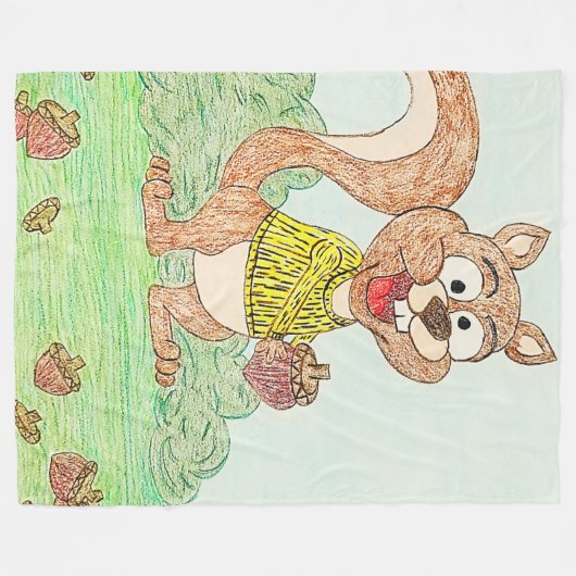 Crazy for Nuts Fleecedecke (Vorderseite (Horizontal))