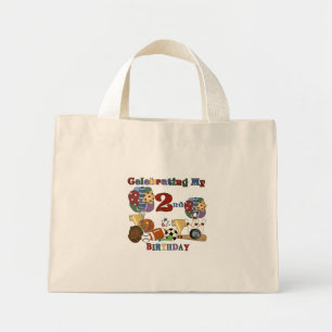 Crazy for Sports 2. Geburtstag T - Shirt und Gesch Mini Stoffbeutel