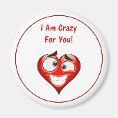 Crazy For You Heart Valentine's Day Magnet (Vorne)