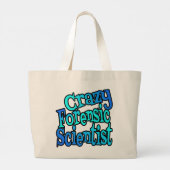Crazy Forensic Scientist Tote Bag Jumbo Stoffbeutel (Rückseite)