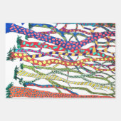 Crazy Forest bunt Spaß glücklich genannt Geschenkpapier Set (Vorderseite 2)