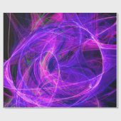 CRAZY FOTON Abstrakt Lila Blue Fraktale, Wirbel Geschenkpapier (Flach)