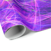 CRAZY FOTON Abstrakt Lila Blue Fraktale, Wirbel Geschenkpapier (Rolleneckpunkt)