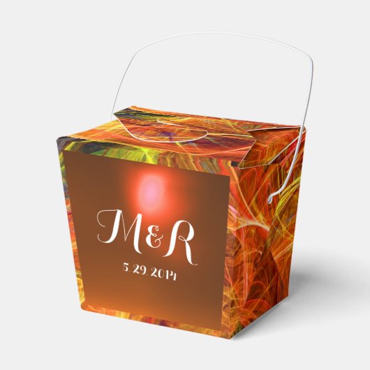 CRAZY FOTON GEMSTONE rotes gelbes MONOGRAMM Geschenkschachtel (Vorderseite)