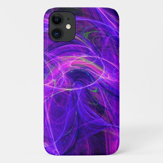 CRAZY FOTON Lila Blue Fraktal Wirbel Case-Mate iPhone Hülle (Rückseite)