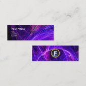 CRAZY FOTON MONOGRAM Edelblau Mini Visitenkarte (Vorne/Hinten)