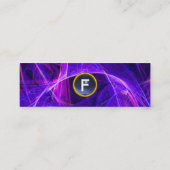 CRAZY FOTON MONOGRAM Edelblau Mini Visitenkarte (Rückseite)