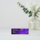 CRAZY FOTON MONOGRAM Edelblau Mini Visitenkarte (Stehend Vorderseite)