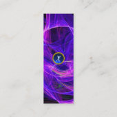 CRAZY FOTON MONOGRAM Edelblau Mini Visitenkarte (Rückseite)