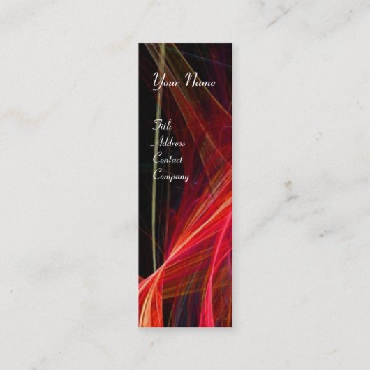 CRAZY FOTON MONOGRAM Edelrot Mini Visitenkarte (Vorderseite)