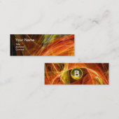 CRAZY FOTON MONOGRAM-Edelstein gelb Mini Visitenkarte (Vorne/Hinten)