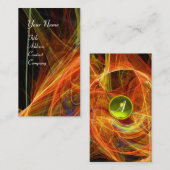 CRAZY FOTON MONOGRAM-Edelstein gelb Visitenkarte (Vorne/Hinten)