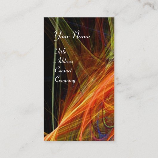 CRAZY FOTON MONOGRAM-Edelstein gelb Visitenkarte (Vorderseite)