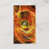 CRAZY FOTON MONOGRAM-Edelstein gelb Visitenkarte (Rückseite)