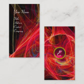 CRAZY FOTON MONOGRAM Edelstein Rosa Visitenkarte (Vorne/Hinten)