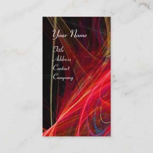 CRAZY FOTON MONOGRAM Edelstein Rosa Visitenkarte (Vorderseite)