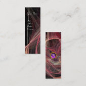 CRAZY FOTON MONOGRAM lila Mini Visitenkarte (Vorne/Hinten)