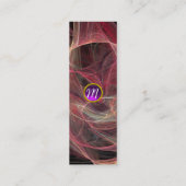 CRAZY FOTON MONOGRAM lila Mini Visitenkarte (Rückseite)