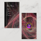 CRAZY FOTON MONOGRAM lila Visitenkarte (Vorne/Hinten)