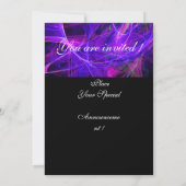 CRAZY FOTON MONOGRAMM lila Einladung (Rückseite)