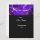 CRAZY FOTON MONOGRAMM lila Einladung (Rückseite)