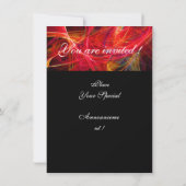 CRAZY FOTON MONOGRAMM Rot Rosa uAwg Einladung (Rückseite)