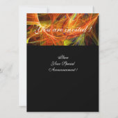 CRAZY FOTON MONOGRAMM schwarz rosa Einladung (Rückseite)