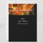 CRAZY FOTON MONOGRAMM schwarz rosa Einladung (Rückseite)