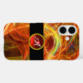 CRAZY FOTON RED RUBY GEM STONE MONOGRAM Case-Mate iPhone HÜLLE (Rückseite (Horizontal))