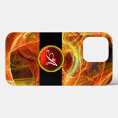 CRAZY FOTON RED RUBY GEM STONE MONOGRAM Case-Mate iPhone HÜLLE (Rückseite (Horizontal))
