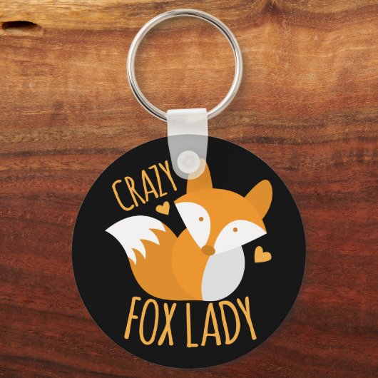 Crazy Fox Lady Schlüsselanhänger (Vorderseite)
