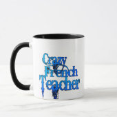 Crazy French Teacher Tasse (Links)