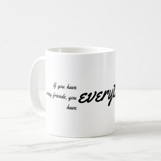 Crazy Friends Kaffeetasse (Vorderseite Links)