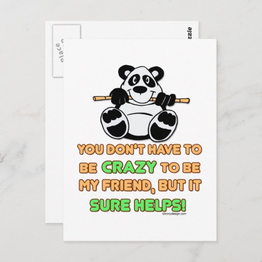 Crazy Friends Postkarte (Vorne/Hinten)