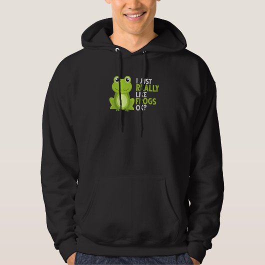 Crazy Frog Ich mag einfach Frösche Ok Hoodie (Vorderseite)