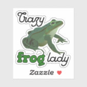 Crazy Frog Lady Frog Liebesgeschenke Aufkleber (Blatt)