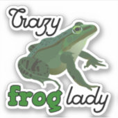 Crazy Frog Lady Frog Liebesgeschenke Aufkleber (Vorderseite)