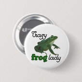 Crazy Frog Lady Frog Liebesgeschenke Button (Vorne & Hinten)