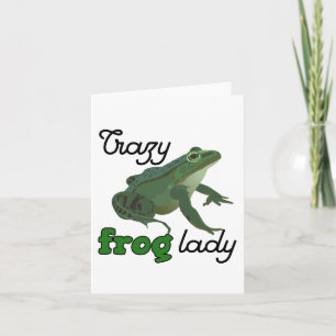 Crazy Frog Lady Frog lover gifts Karte
